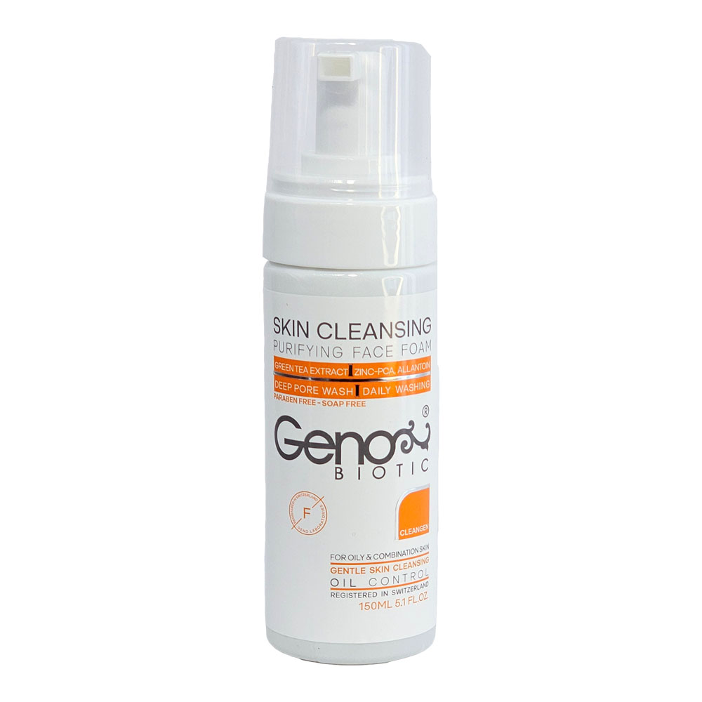 Skin Cleansing Genore Soap Free 1 فوم شستشوی صورت ژنوبایوتیک مخصوص پوست چرب و مختلط