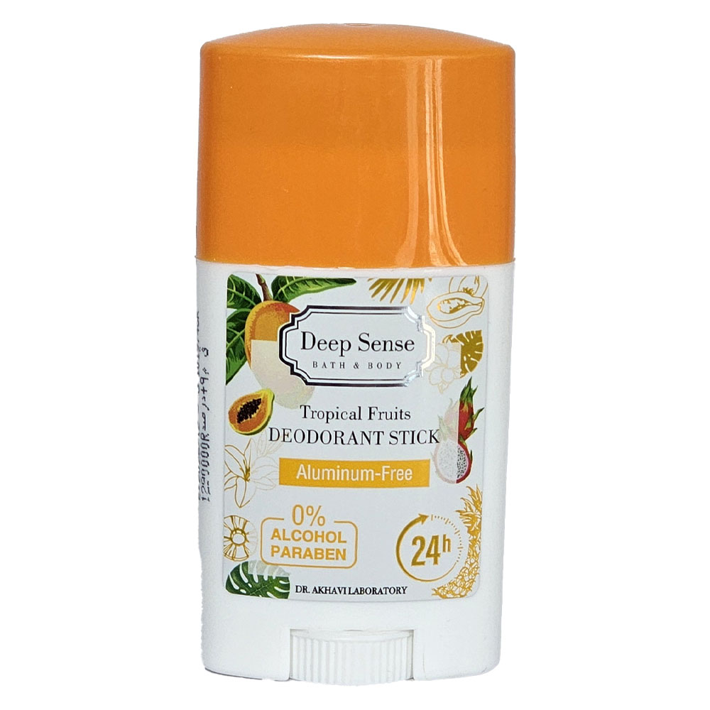 استیک خوشبو کننده بدن تروپیکال دیپ سنس 0 استیک دئودورانت (مام صابونی) دیپ سنس مدل Tropical Fruits حجم 40 میلی لیتر